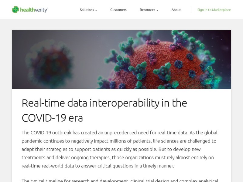 Blog: Real-time data interoperability in the COVID-19&nbsp;era